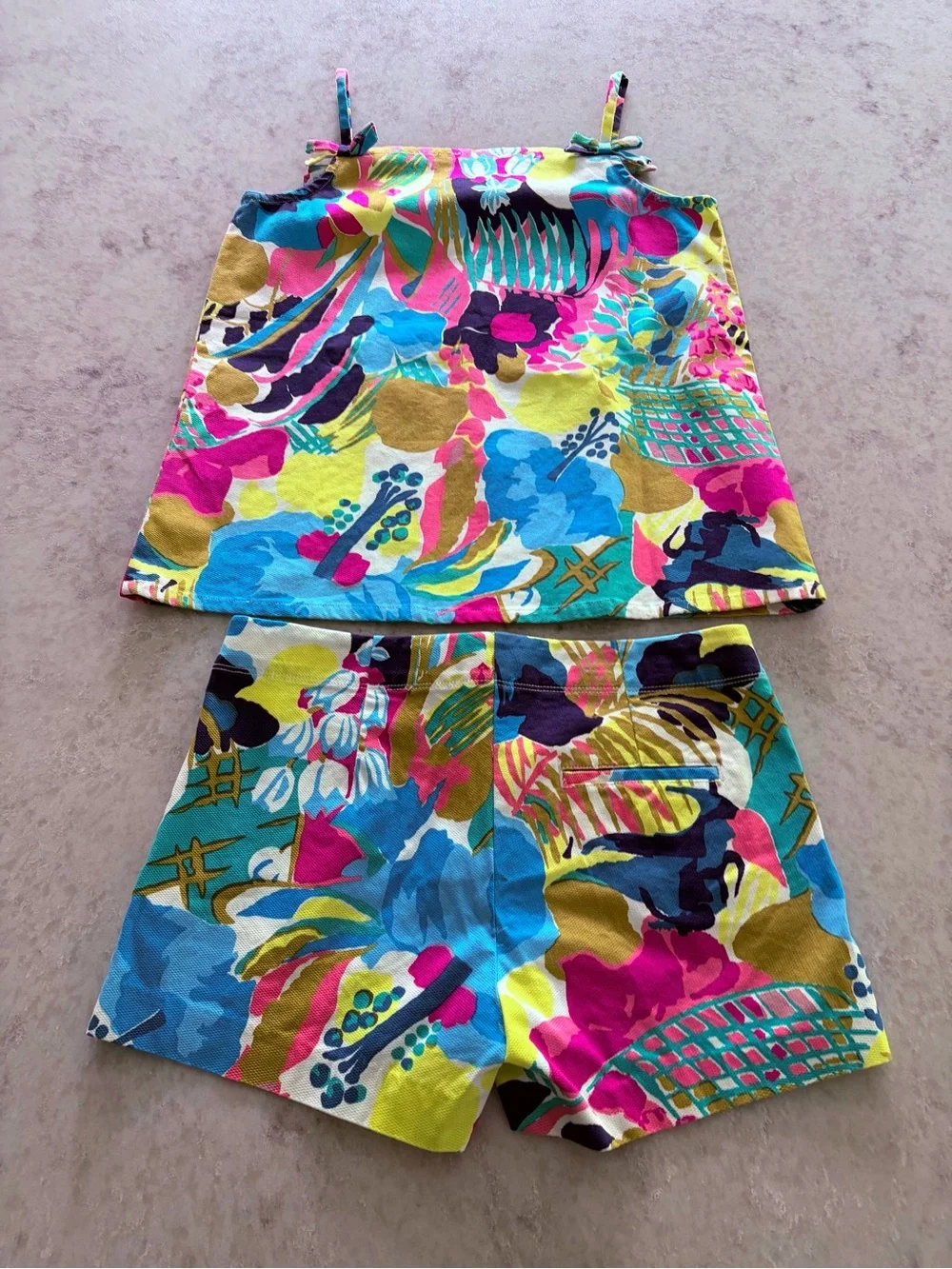 JCrew Crewcuts Tropical Floral Top and Shorts Matching Set - Size 16